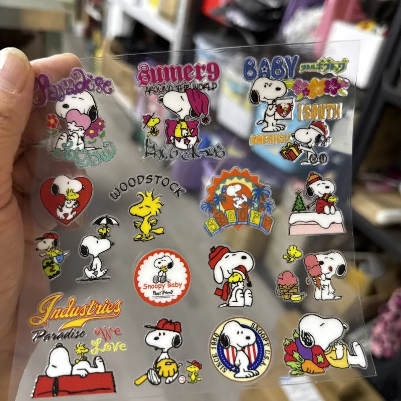 

Snoopy UV Transfer Stickers Snufkin Anime Action Figure Personal Sticker Laptop Cup Mobile Phone Anime Products Decoration Gifts