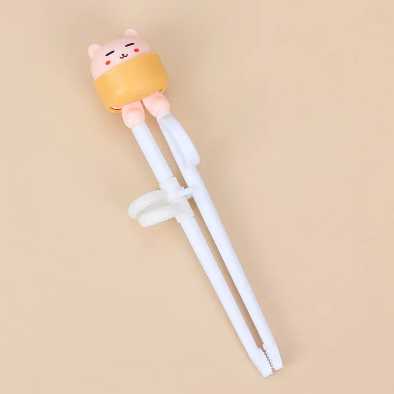 Children's Cartoon Learning Baby Cards Love Training Safe Exercises Chopsticks for Infant and Toddler Assisted Eating Chopsticks