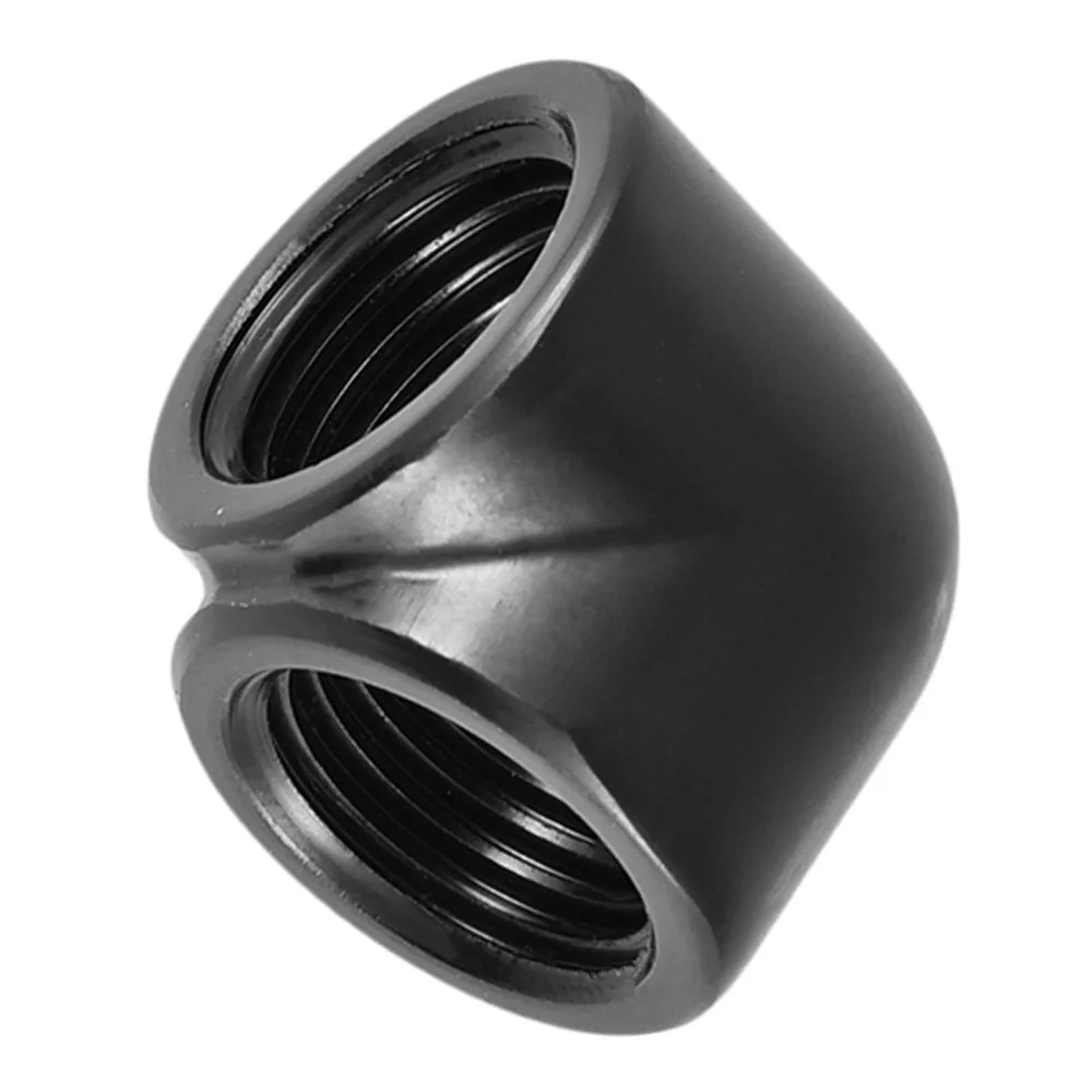 2PCS 90 Degree G1/4 Thread Adapter Double Internal Thread Black/Silver/White Water Cooling Fitting Rotary Connector