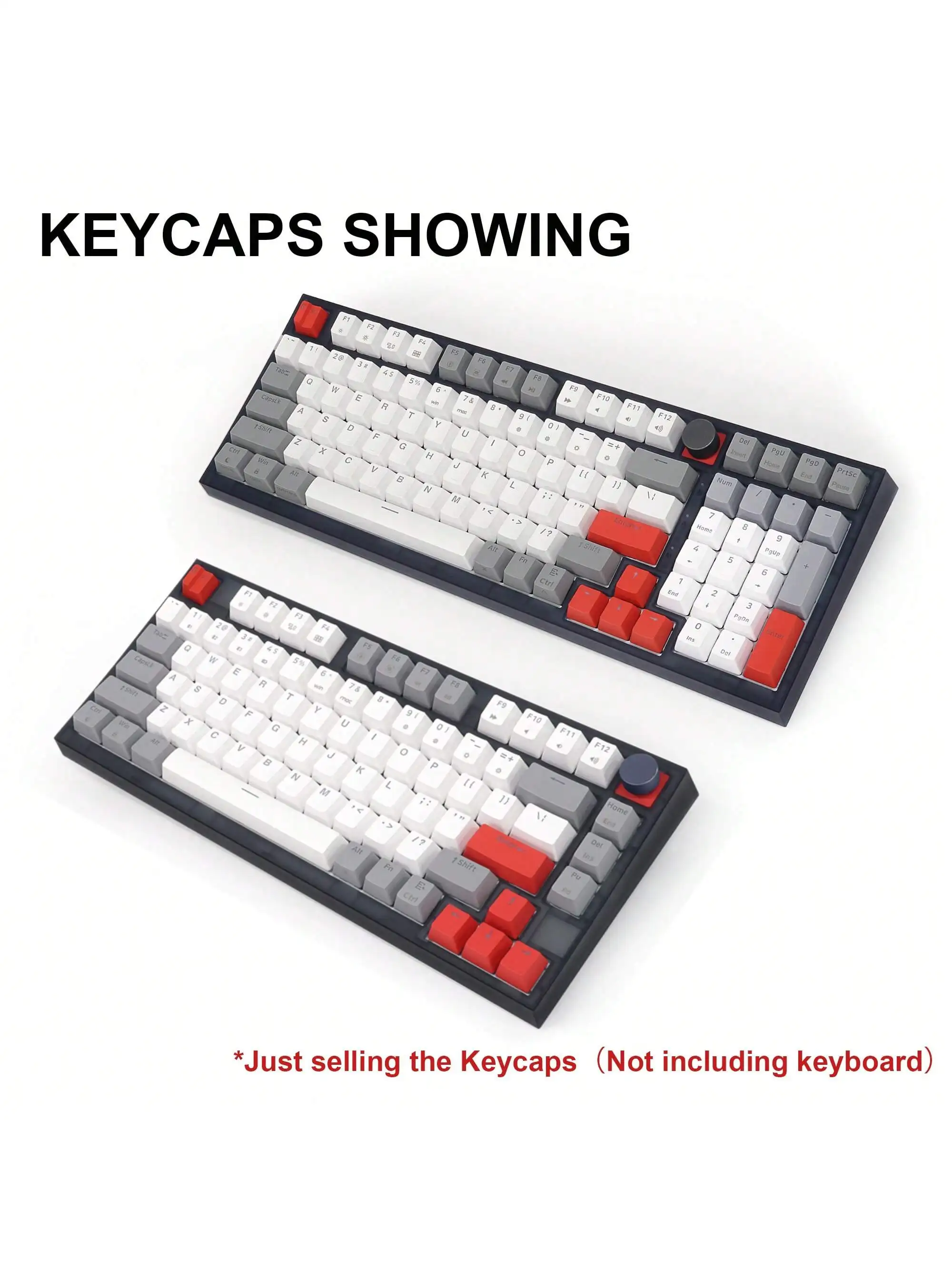 Imagem -06 - Skyloong Pbt Keycaps Cinza Branco Vermelho Double Shot Oem Perfil Personagem Transmitância Teclado Acessórios Universais