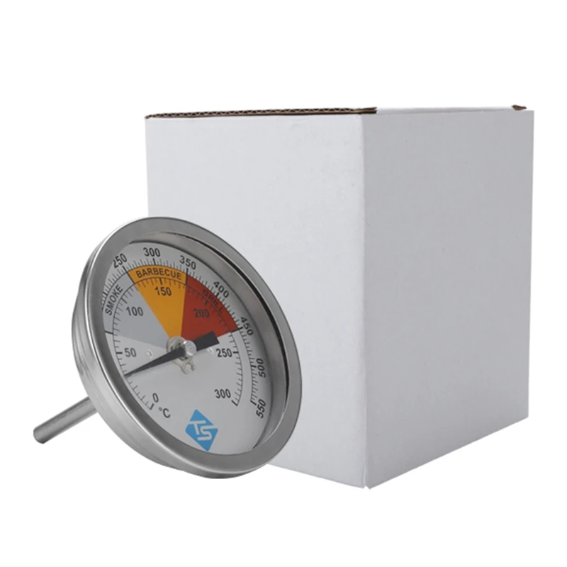 Termometer BBQ Skala Ganda Termometer Makanan Memasak Dapur Tahan Karat Pengiriman Drop