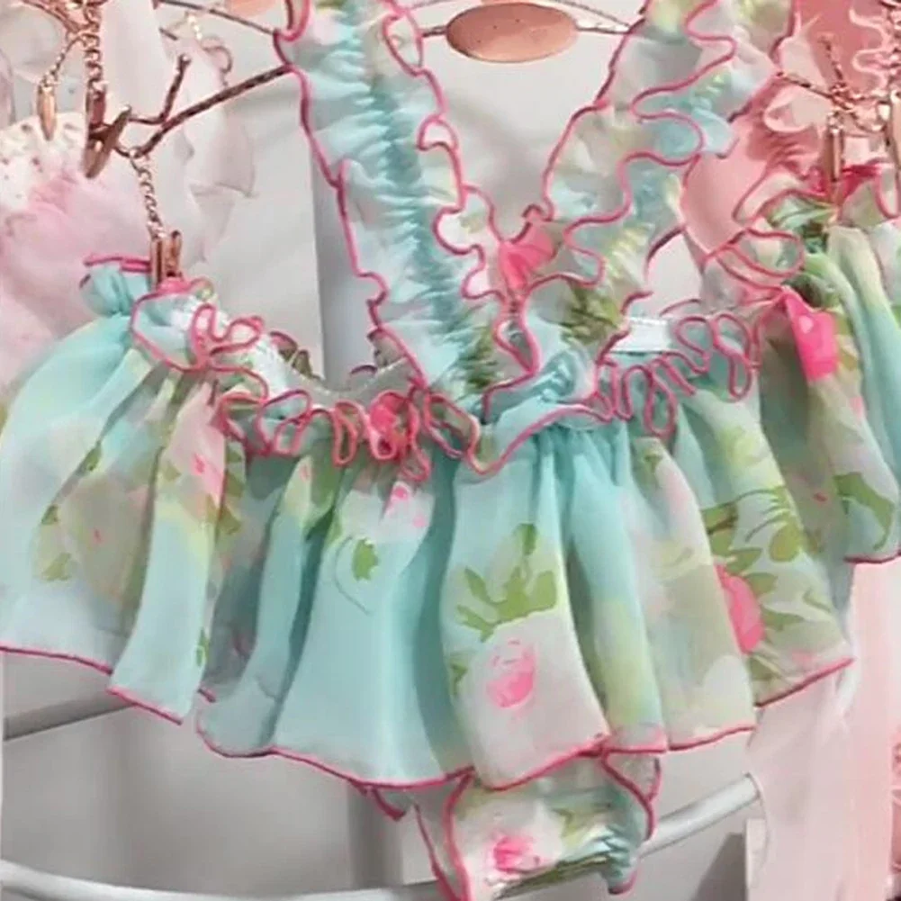 ملابس نوم داخلية طباعة مثيرة طفيف تمتد ملابس داخلية ناعمة تنفس ملخصات زهرة الطباعة أزياء مريحة #2