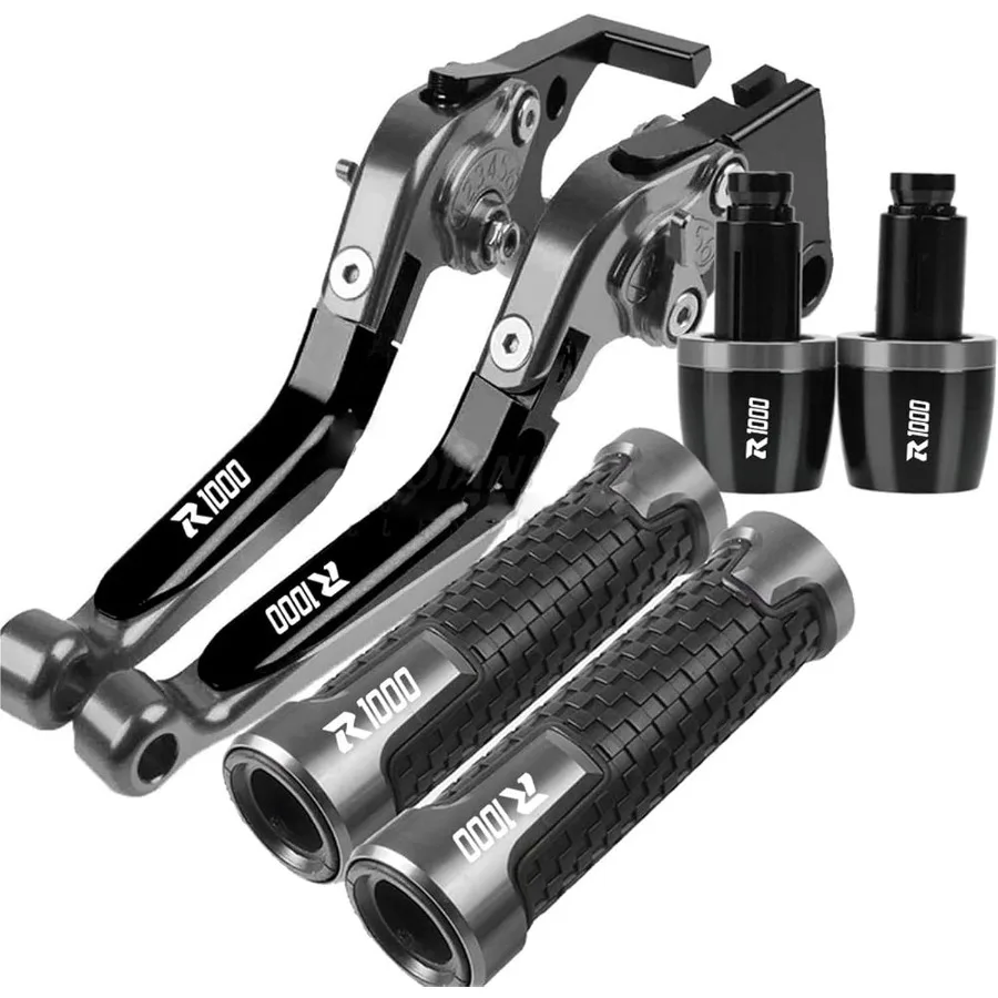 Adjustable Motorcycle Brake and Clutch Levers for Suzuki GSXR1000 GSXR1000 GSXR GSX R 1000 2007 2008 Handlebar Grips Ends with