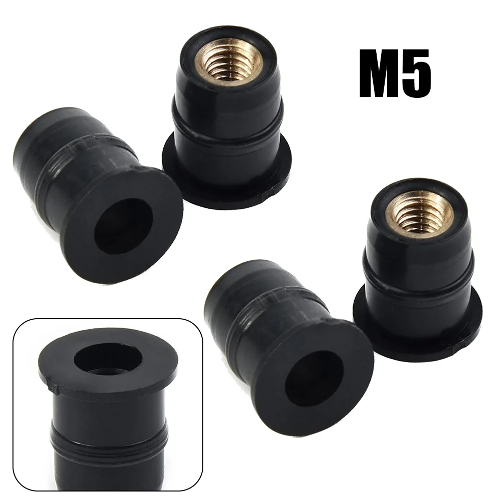 Motorcycle Nuts Windshield Nuts Vibration Windshield Nuts Panel 5mm Damper Easy Installation Motorcycle Mounting