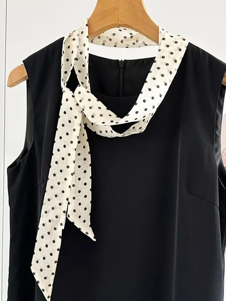 Écharpe longue et étroite pour femmes, 150x4cm, sac à cravate à pois, ruban, bandeau ras du cou, banderole, accessoires pour dames