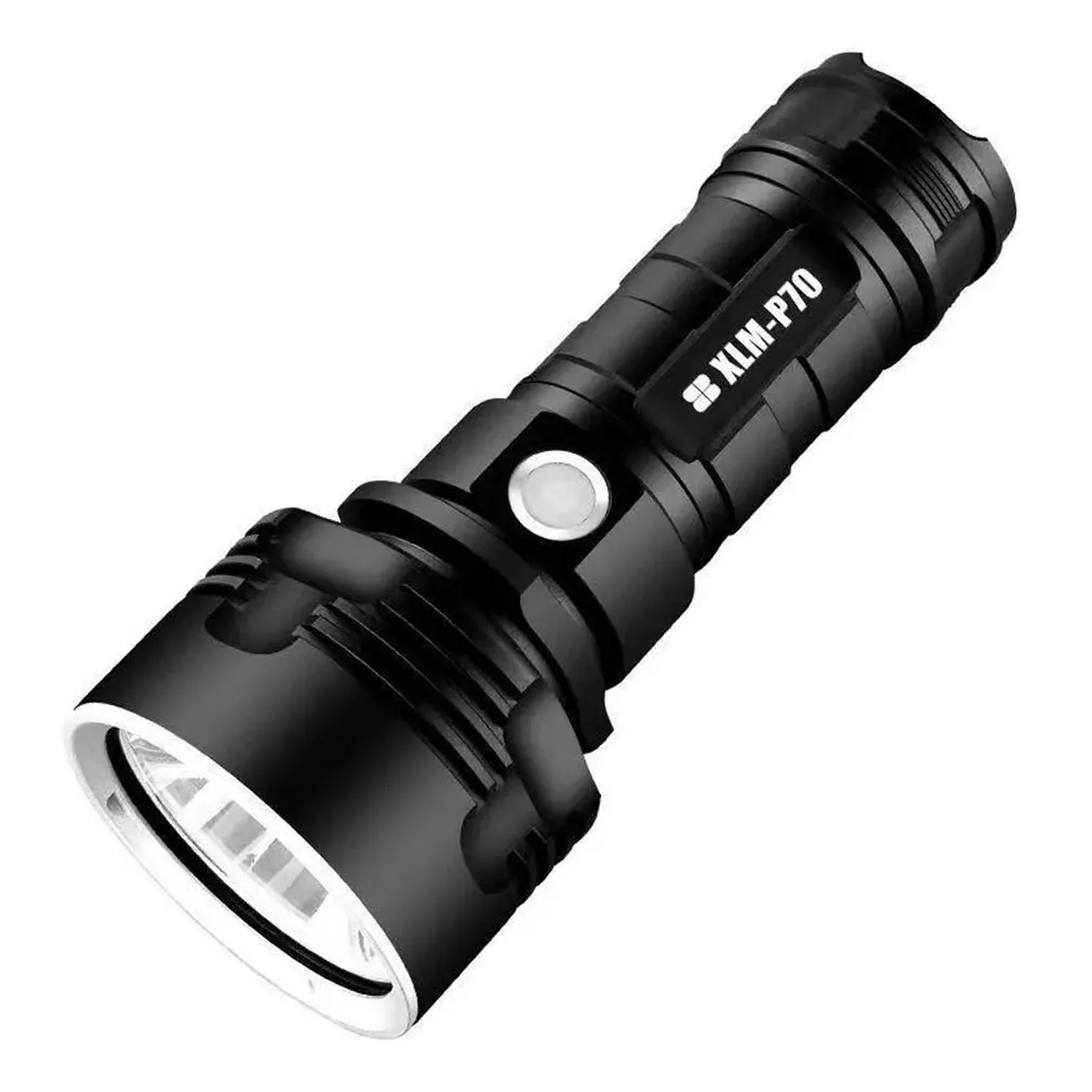 

Hot P70 LED Flashlight Super Powerful Camping Lamp Waterproof USB Charging Flashlight Outdoor 26650 Battery Rechargeable Torch