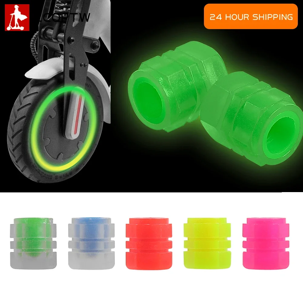 Luminous Tire Valve Caps Fluorescent for Ninebot Max G30 G2 for Xiaomi M365 Pro Mi4 Mi3 Electric Scooter Wheel Nozzle Tyre Valve