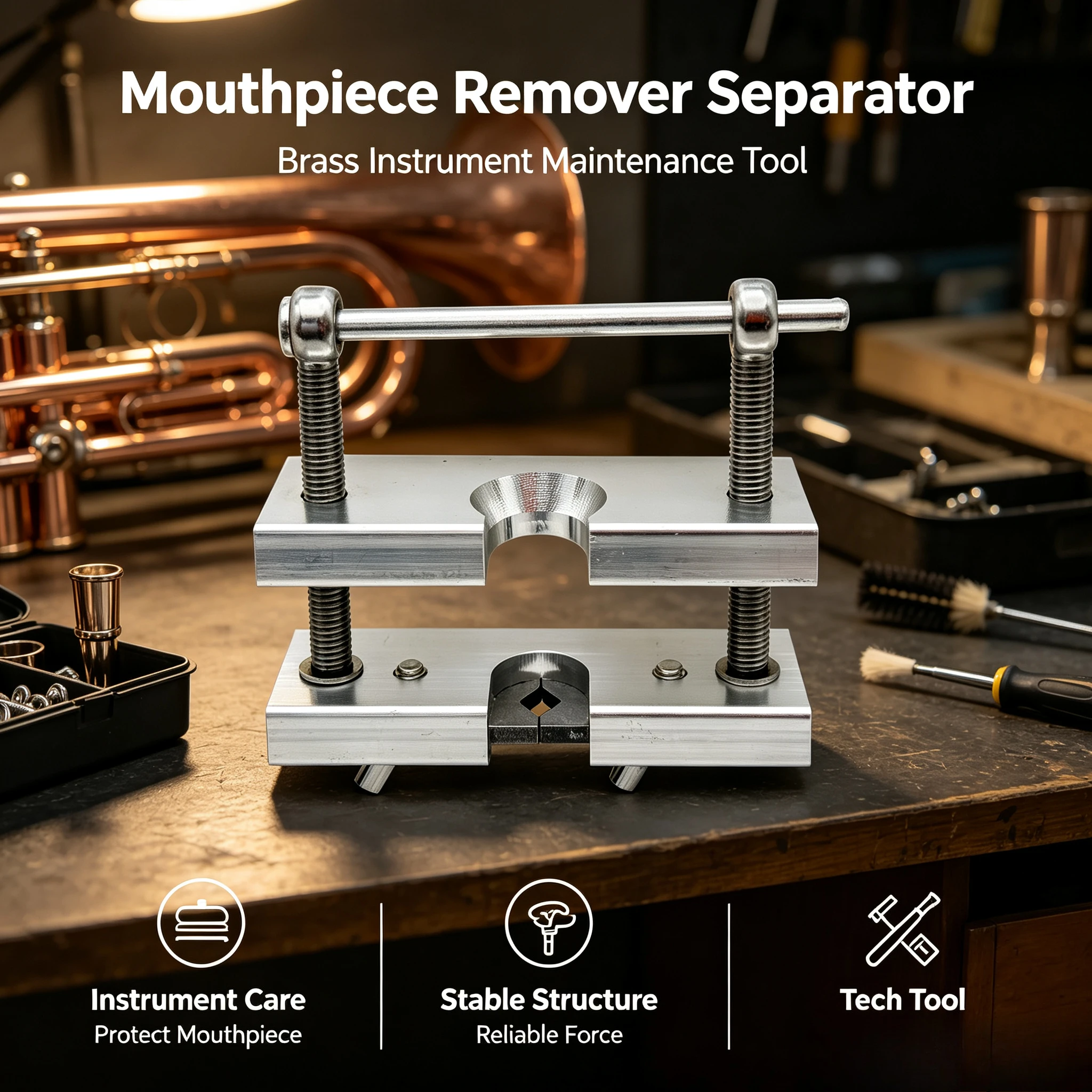 Brass Instrument Mouthpiece Puller Trumpet Mouthpiece Remover Separator Maintenance Repair Tool