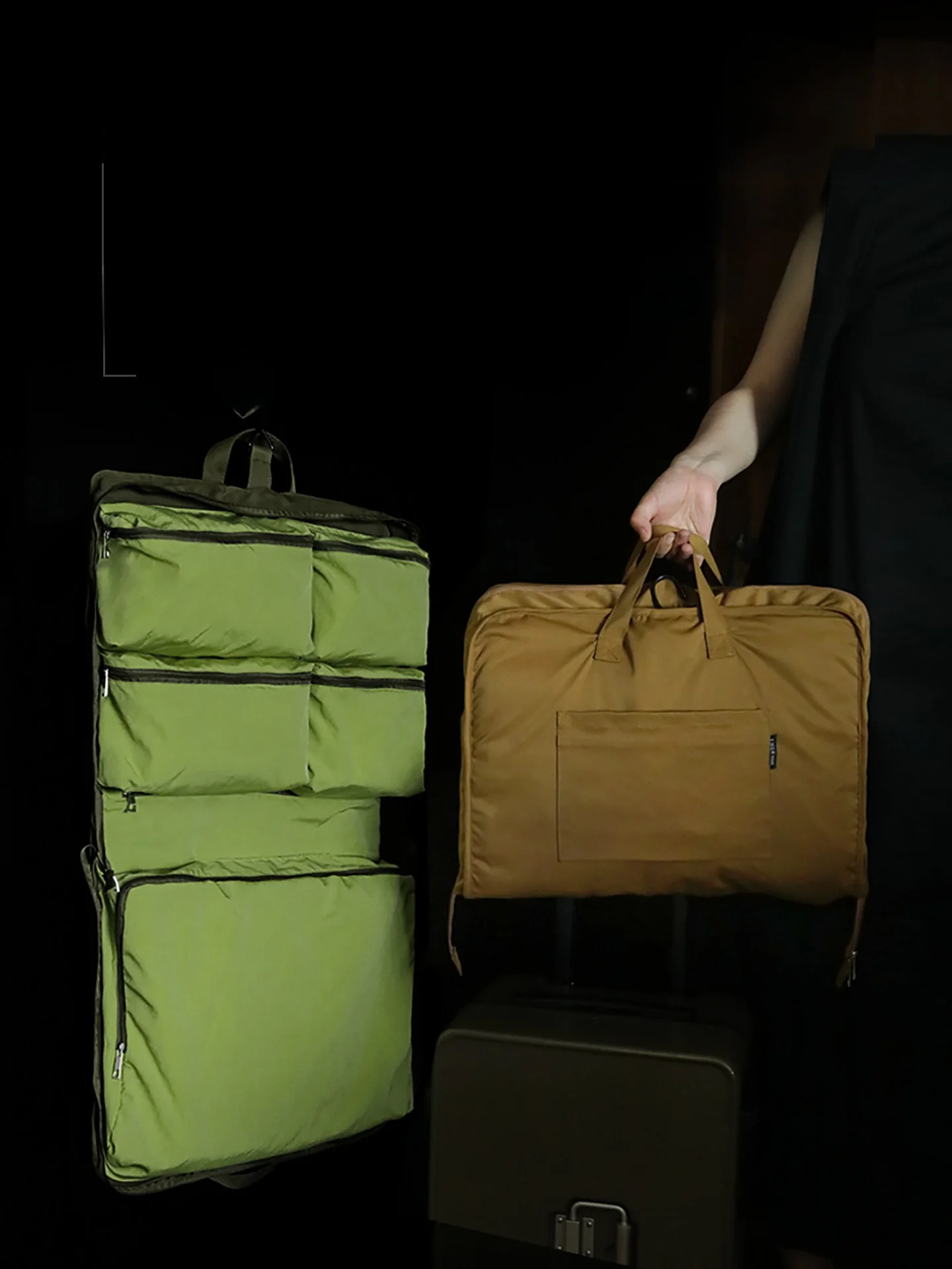 大容量軽量6-in-トラベル収納バッグ荷物オーガナイザー衣類整理バッグ機内持ち込みスーツケースにも使用可能