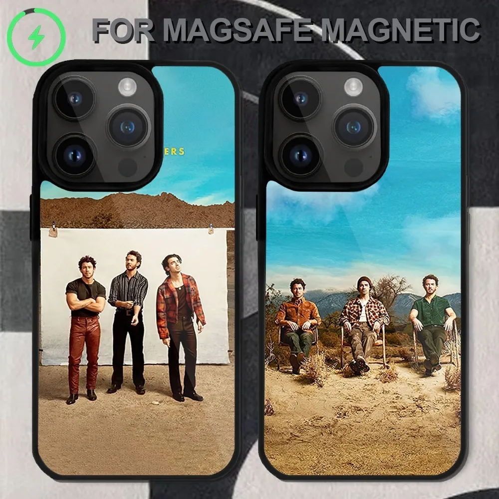 Singer Jonas B-Brothers  Phone Case  For iPhone 14 13 12 11 15 Pro Max Magsafe Wireless Charge Plus Mini Cover