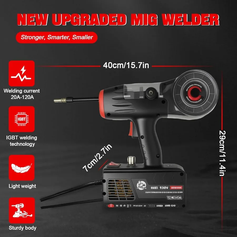 Mesin Las Mig Portabel 120 A Mesin Las Mig 110v Mesin Las Inti Fluks Genggam Dengan Inverter IGBT Tanpa Gas Portabel