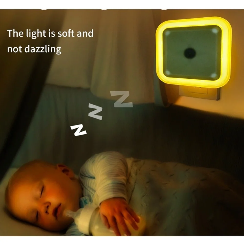 LED Night Light Mini sensore di luce controllo 220V 110V EU US Plug lampada da notte per bambini bambini soggiorno camera da letto illuminazione