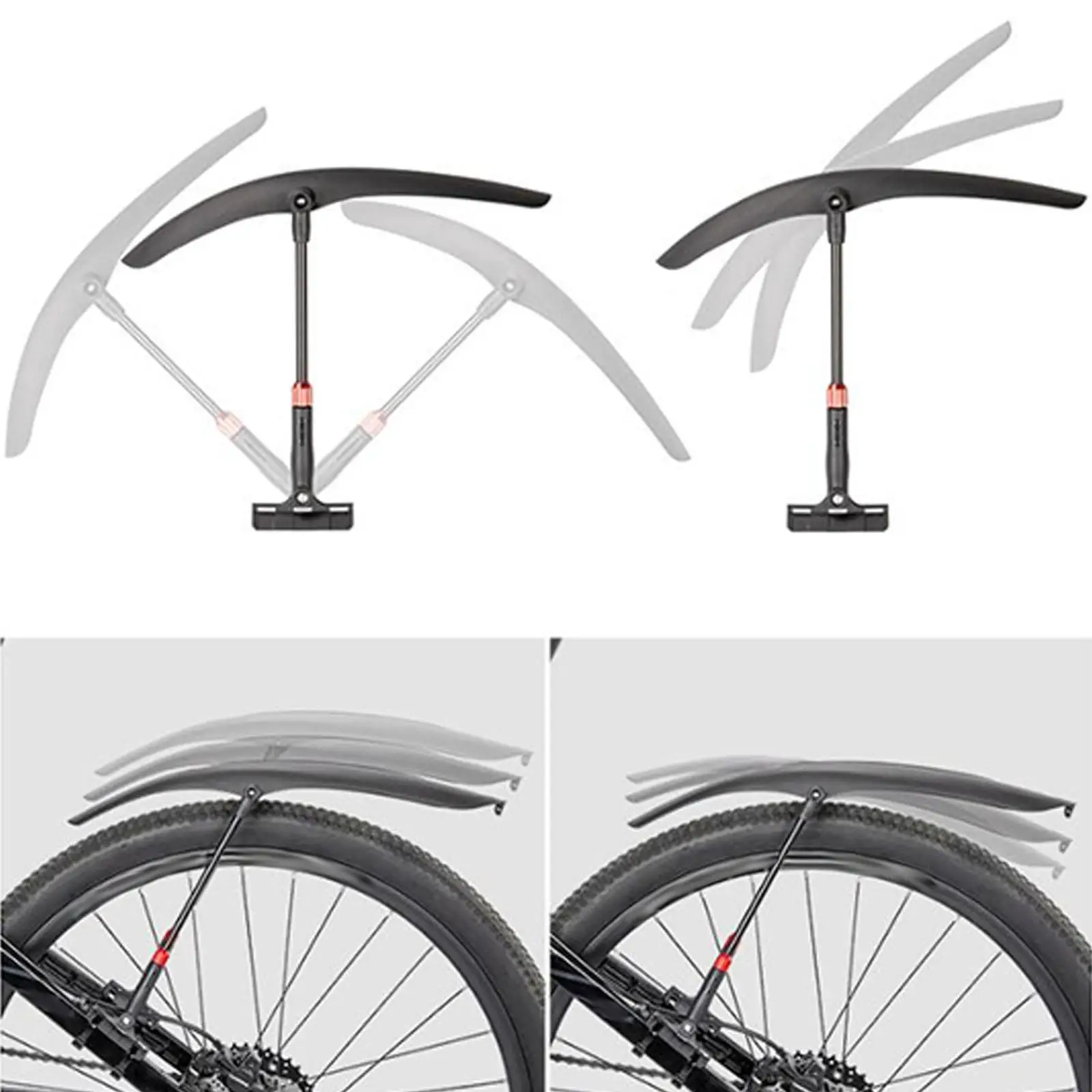 Road Bike Front Rear Fenders Wheel Protection Mudflaps Bicycle Mud Guards for Accessories Riding Road Bikes Outdoor Bicycling