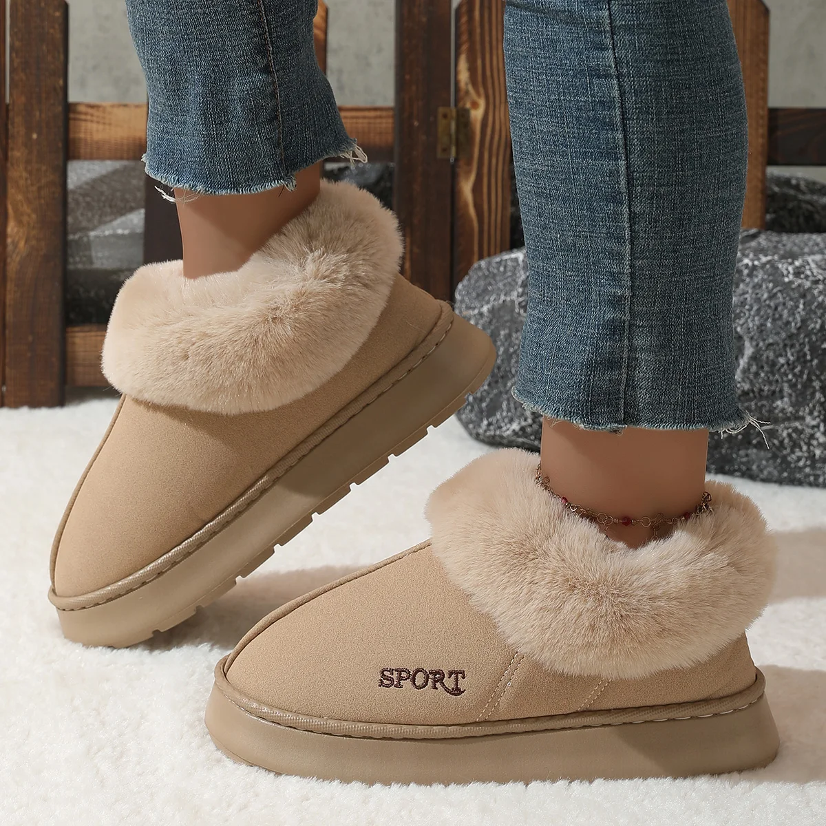 men's winter shoes 2025 Indoors casual cheap shoes clearance free shipping thermal insulation lining slip-resistant and durabl image 3