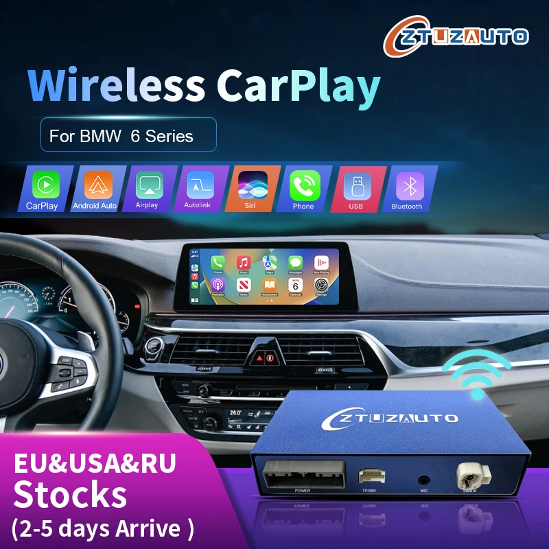 

Беспроводной CarPlay для BMW 6 серии F06 F12 F13 E63 E64 2003-2020, с Android Авто Mirror Link AirPlay, функция воспроизведения автомобиля