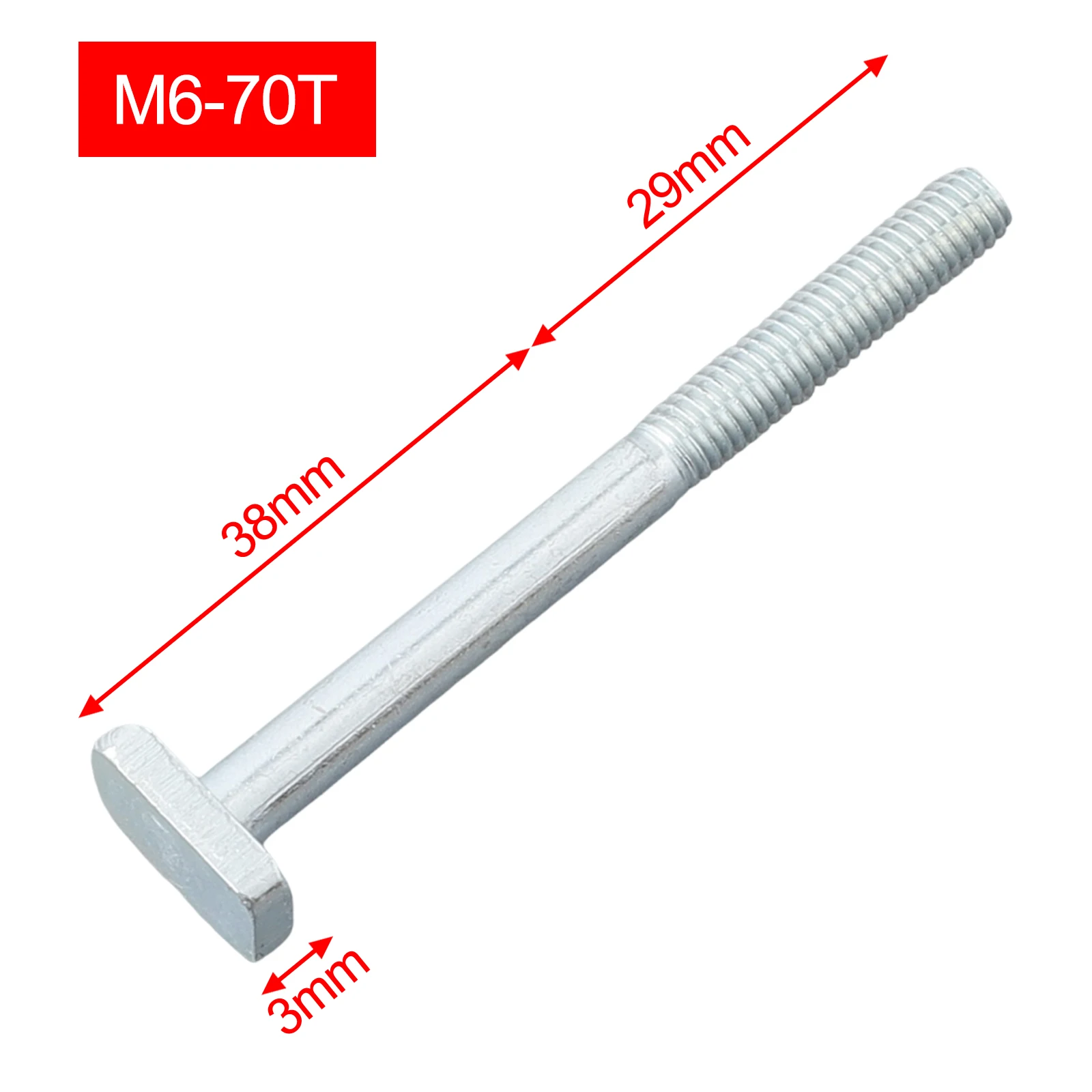 Fresadoras com Slider de Plástico, M6-40T, M6-70 Parafuso, 6 Arruelas, M6-70T, Acessórios Convenientes, Metal