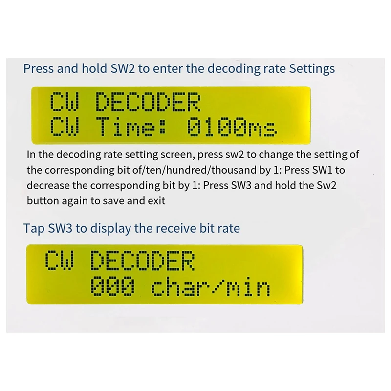 New Upgraded HU-069B CW Morse Code Decoder Trainer Parts Electronic DIY Circuit Board Welding Practice Kit-A22G