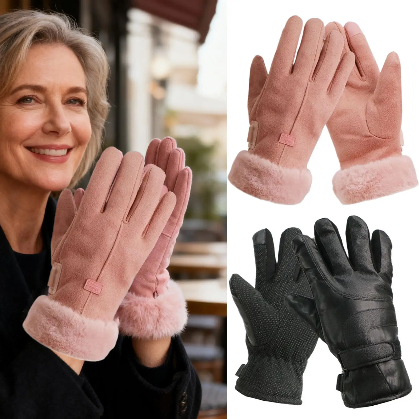 

Heated Winter Gloves Thickened Waterproof Hand Heater Waterproof USB Charging Electric Womens Ski Gloves for Outdoor Camping