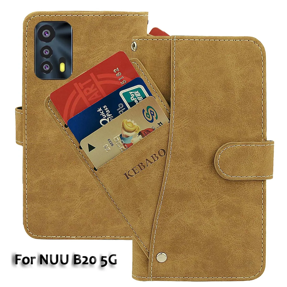 محفظة جلدية كلاسيكية NUU موبايل A10L A11L A9L A23 B10 B20 5G R1 A6L X6 Plus N10 حافظة فاخرة للهاتف حقائب واقية #1