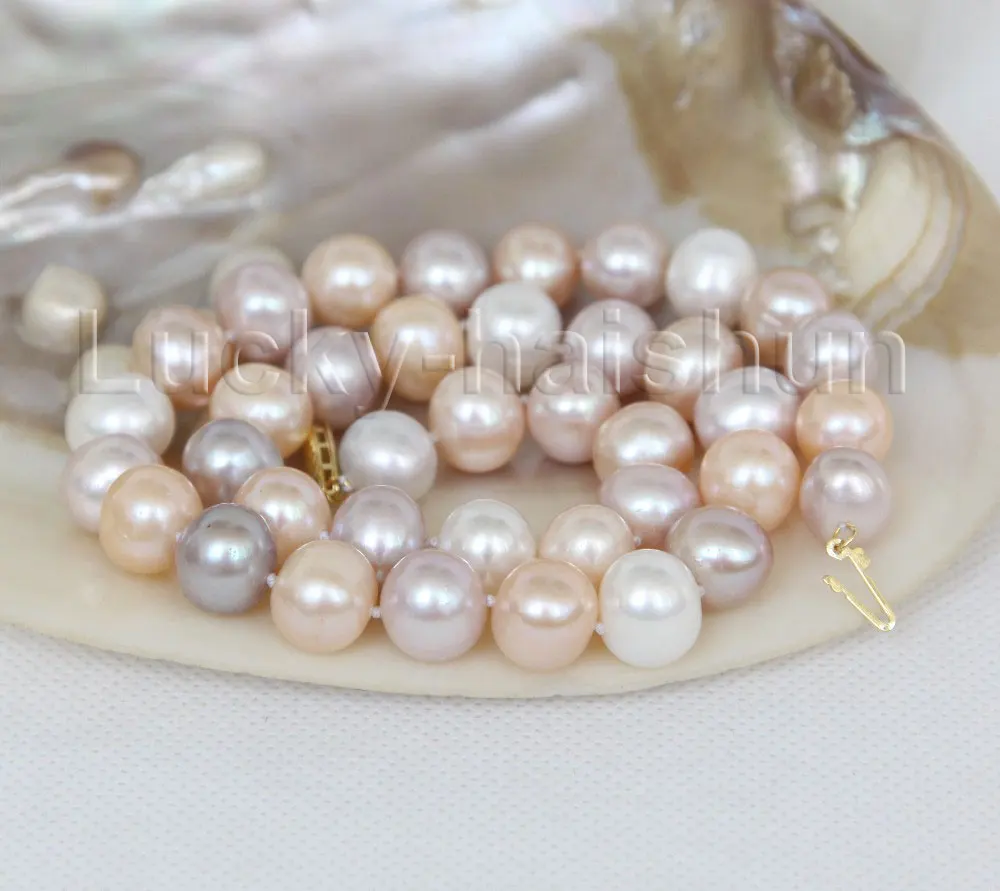 natural-18-12mm-round-multicolor-freshwater-pearls-beads-strand-necklaces-14k