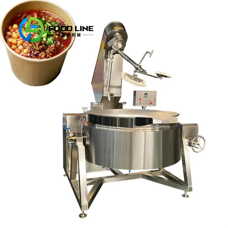 Industrial Paste Processing Mixer  Automatic Steam Planetary Cooking Pot with Agitator Customized