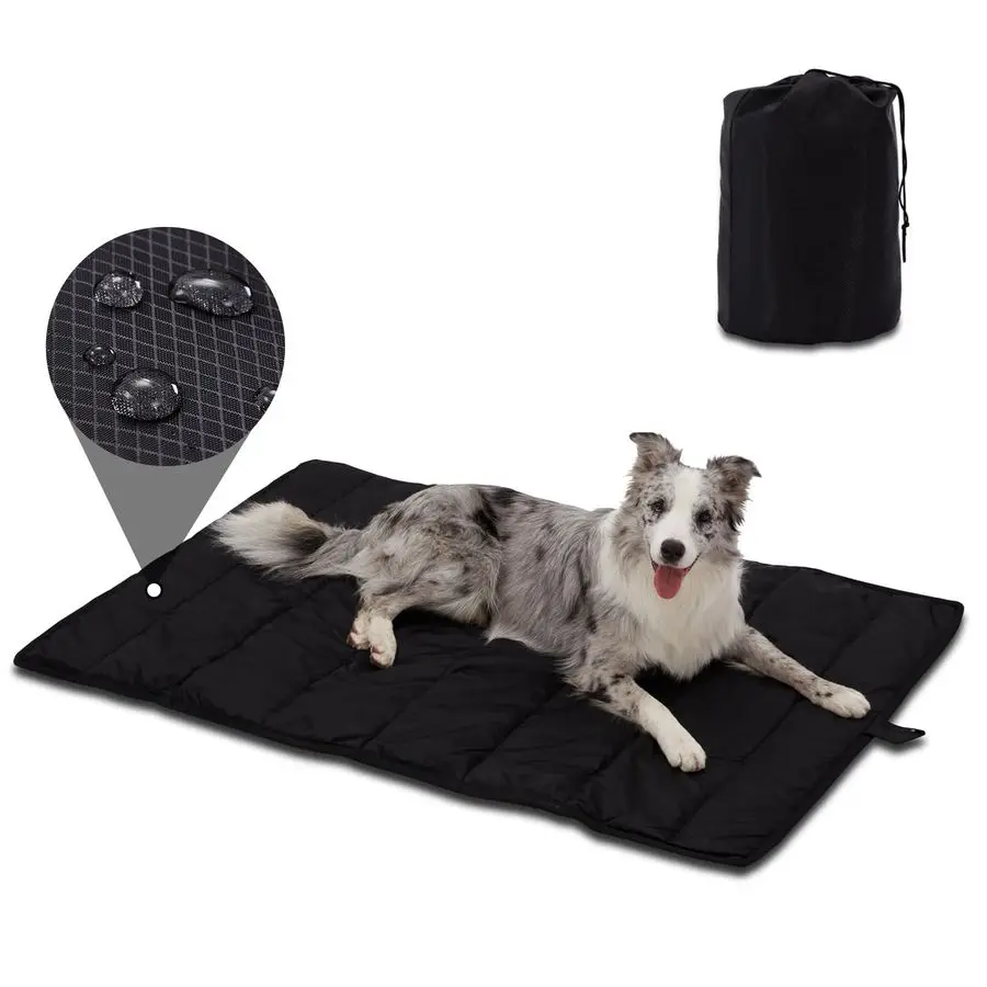 

51x35In Extra Large Size Outdoor Dog Bed, Waterproof amp Portable Camping Travel Pet Mat, Easy to Clean, Washable Odor Resistant