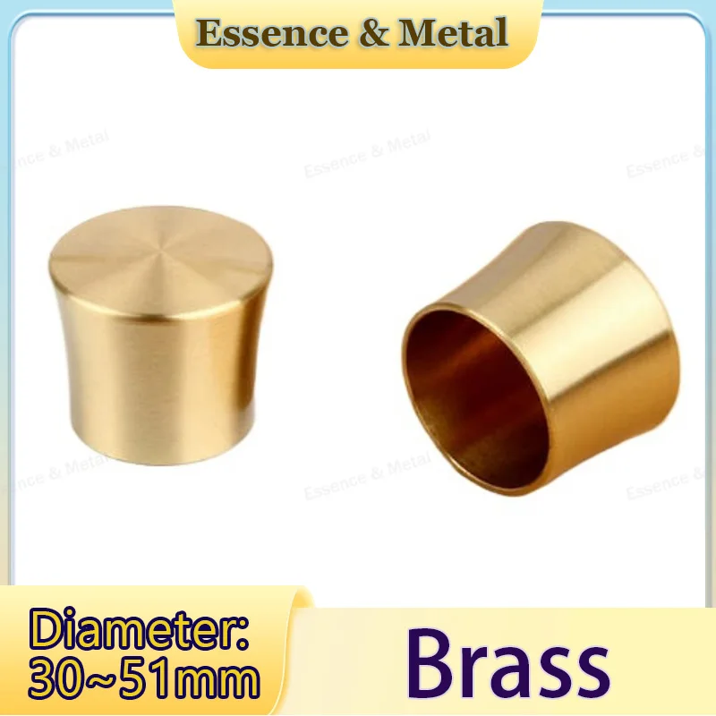 2PCS Brass Round Bottom Cover 30mm~51mm Furniture Protruding Head Decorative Copper Cap Chair Makeup Mirror Hardware Accessories