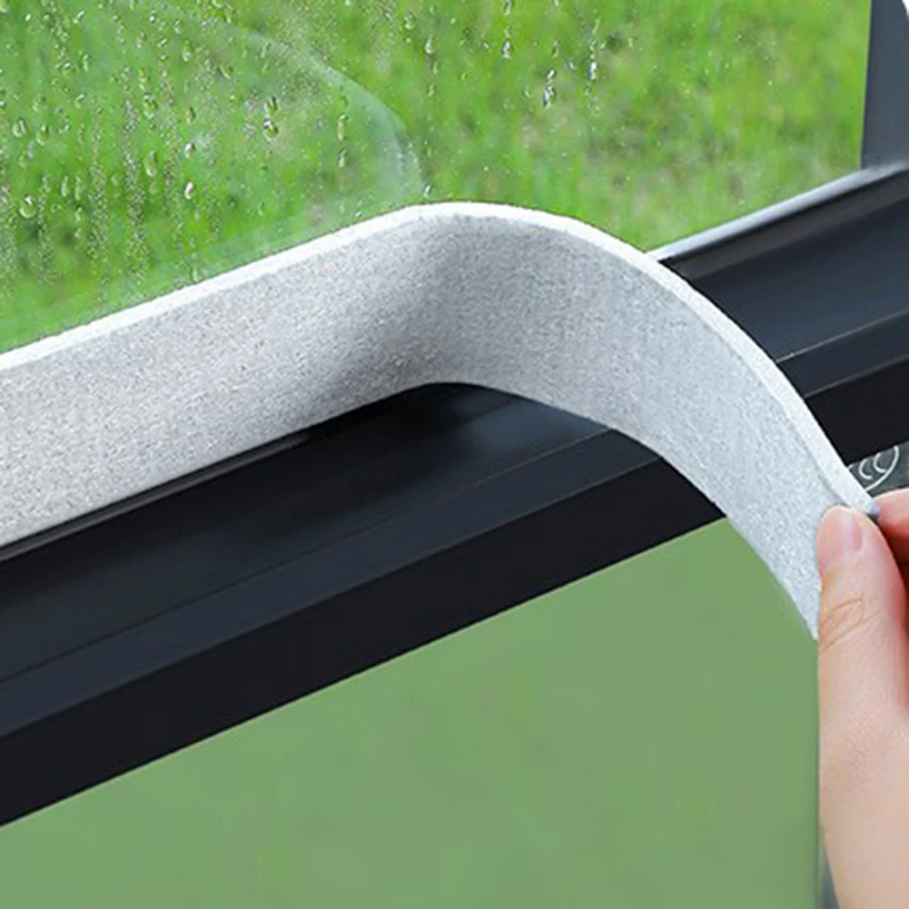 4/2pcs 2M Window Anti-condensation Strips Window Water Absorption Strip Self-Adhesive Absorber Suction Strips Felt Tape