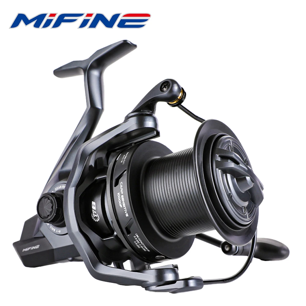 MIFINE CARP SENSITIVE Fishing Reel 12KG Max Drag 8000-10000 Long Cast Distance Spinning Reel 4.4:1 8+1BB Big Spool Carp Fishing