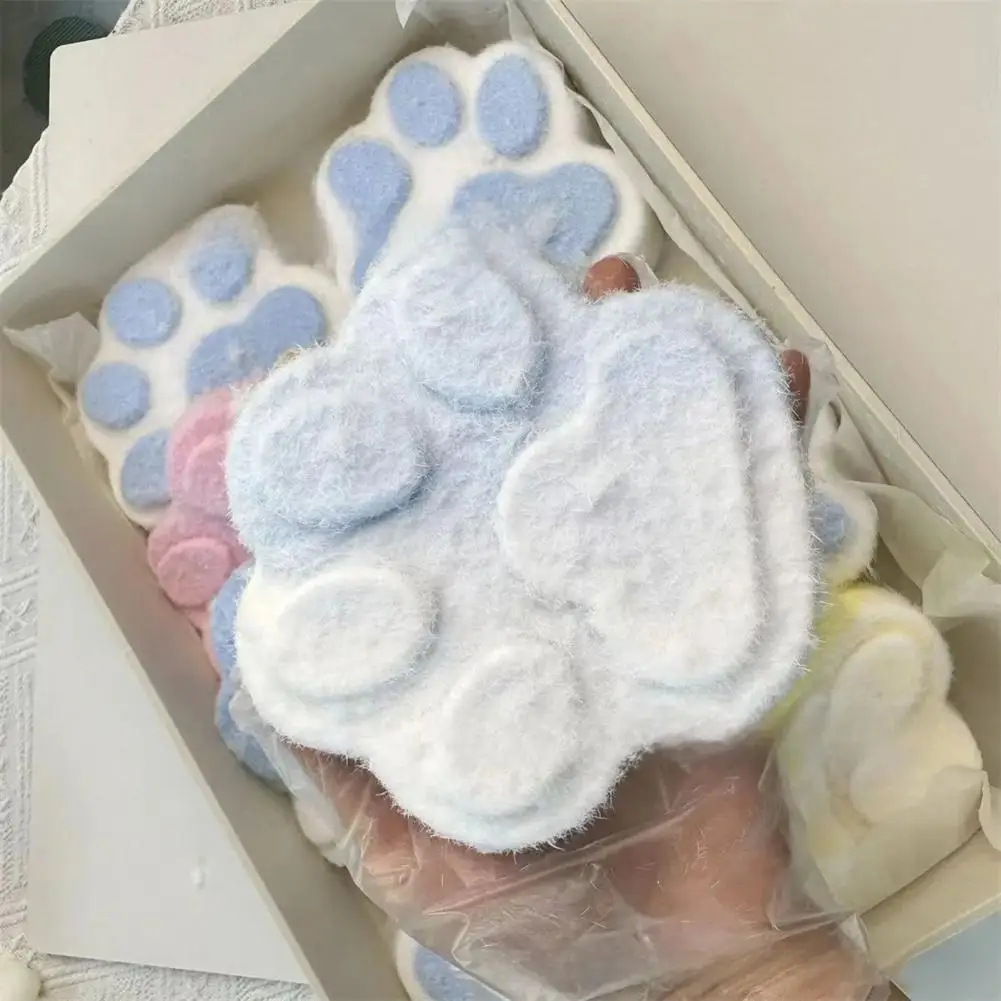 Mini Kawaii Plush Cat Paw, Mochi, Mesa, Bonito, Rosa, Pé, Silicone, Pequeno, Novo