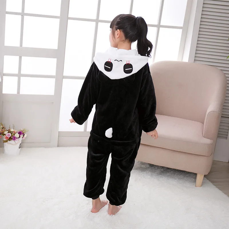 

Kids Onesie Pajamas Animal Black Panda Ropa Bebe Baby Rompers Winter Kigurumi Halloween Costume for Girl Boy Overalls Jumpsuit