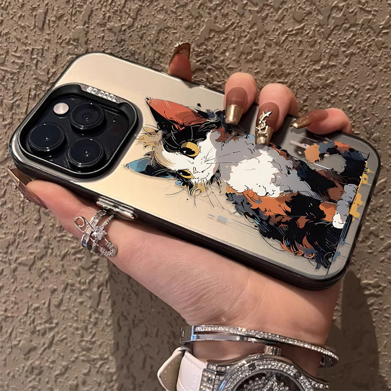 لطيف اللوحة القط حقيبة لهاتف سامسونج غالاكسي A16 A06 A55 A35 A25 A15 A05 A05S A54 A34 A24 A14 A73 A53 A33 A23 A13 A52 A32 A52S A22