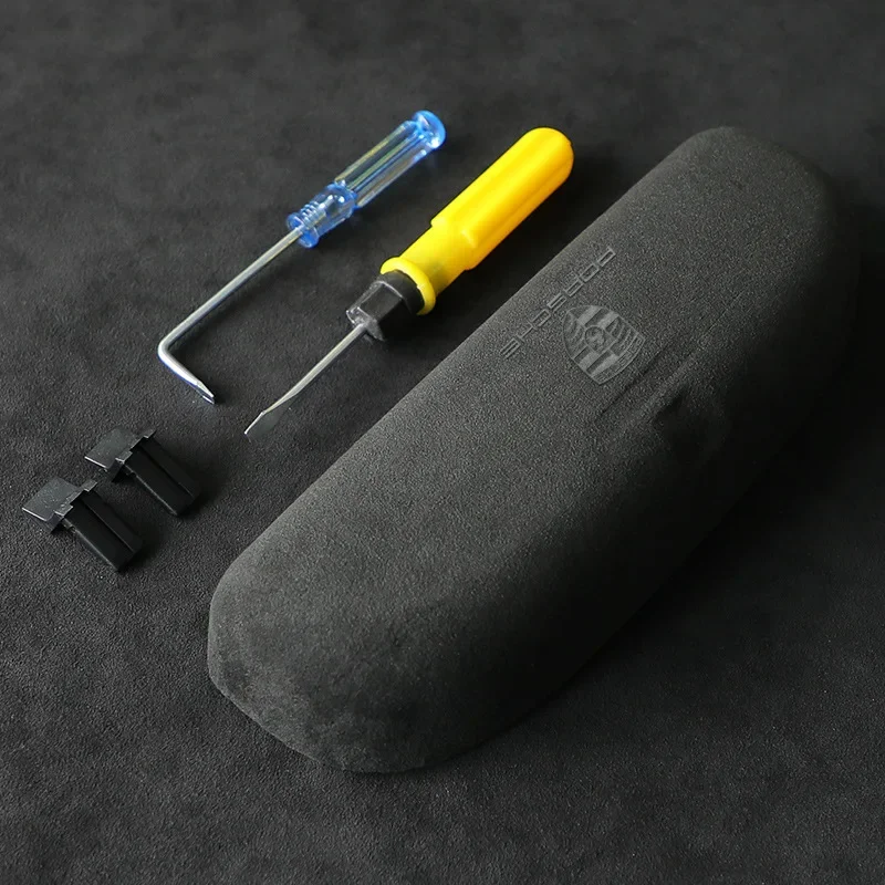 

Porsche Macan Paravella Alcantara Leather Glasses Case Anti-Slip Storage Box For Sunglasses And Mobile Phones