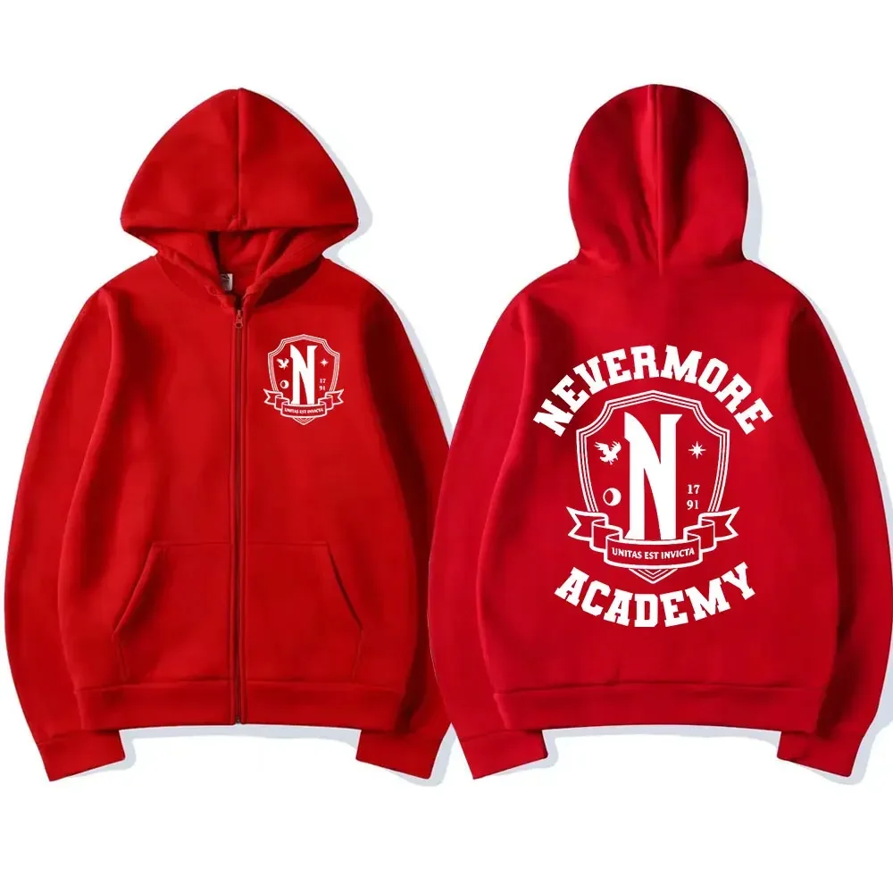 Hoodie de zíper de Harajuku masculino com logotipo gráfico, moletons com zíper, moletons com estilo Academy of Harajuku, pré-venda