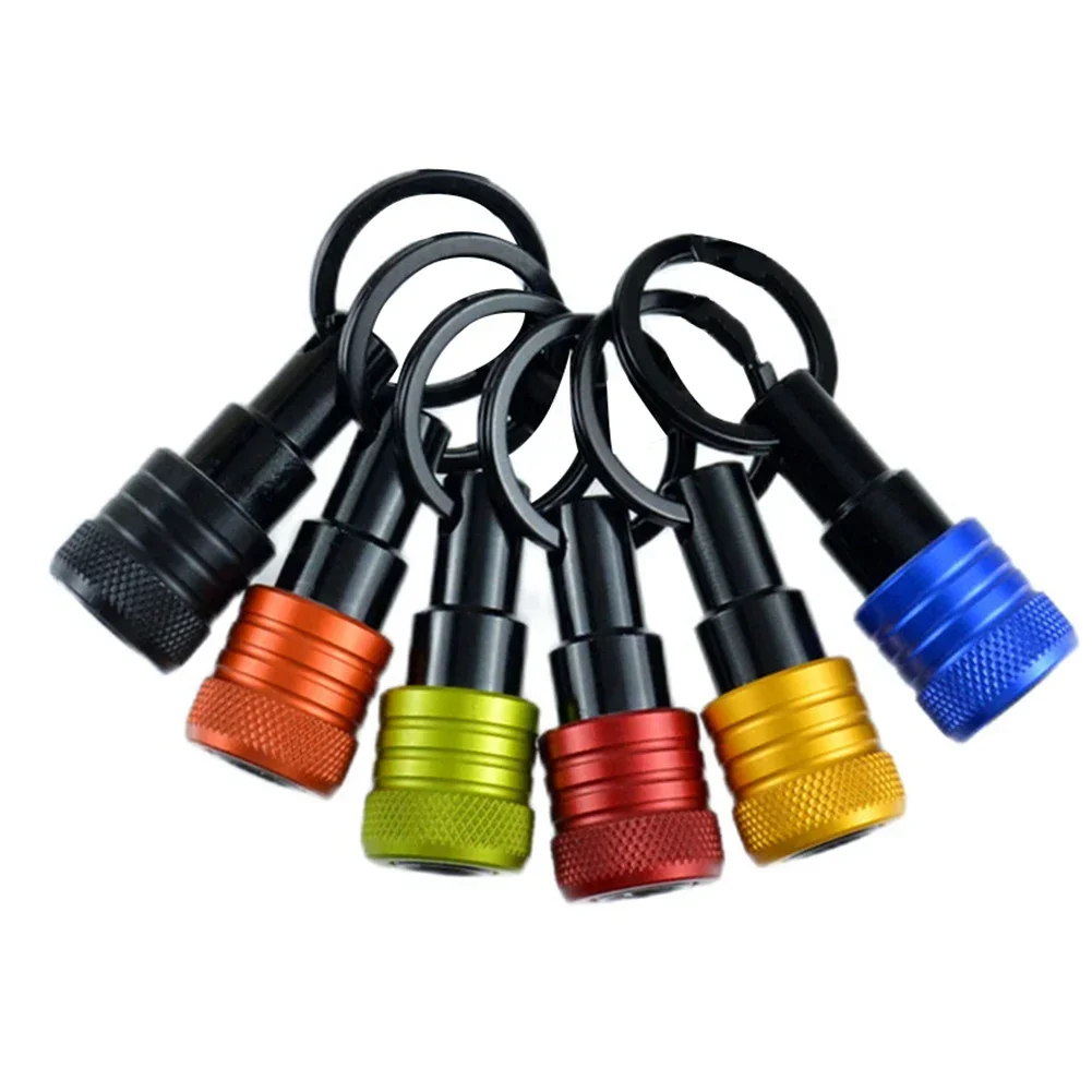 

6pcs 1/4 Inch Hexagonal Screwdriver Bit Holder Extension Rod Key Chain Adapter Drill Bit Holder Key Chain Quick Change