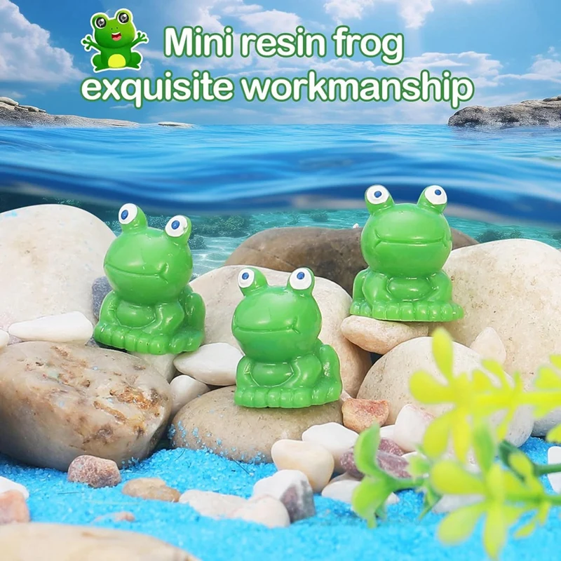 DIY Craft Mini Resin Frogs, 220 Pcs Miniature Figurines For Garden Moss And Landscape Decor