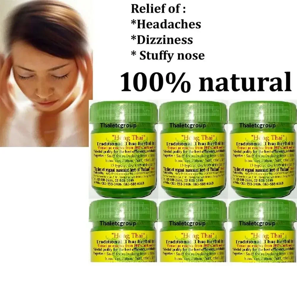 5pcs/4Pcs/1pcs Thai Herbal Inhalant Inhaler Hong Thai Traditional Nose flow carsick refreshing Refreshing Essences