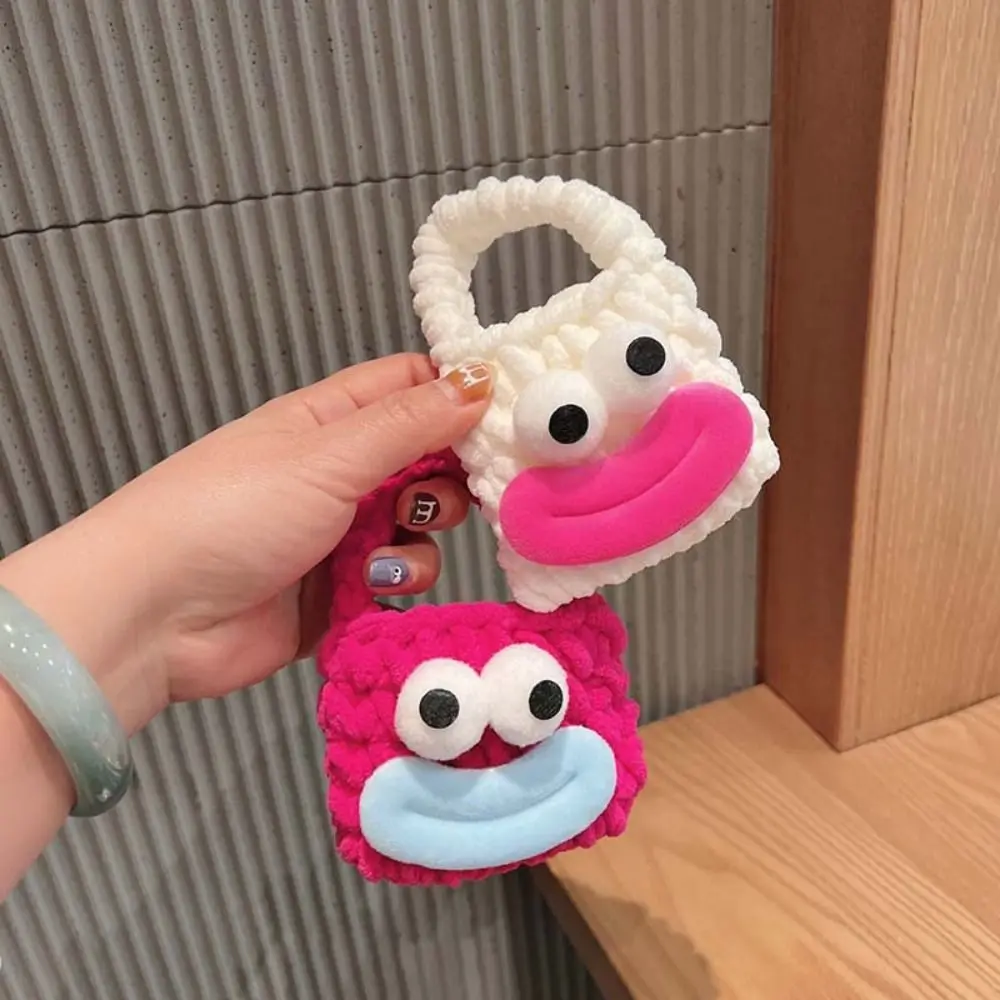 กล่องเก็บหูฟังน่ารักคุณภาพสูงชุดหูฟังแบบพกพาอุปกรณ์กระเป๋าใส่ของถุงหูฟังถักสำหรับบ้าน