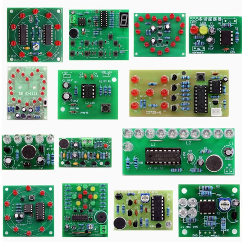 Kit de soudure Kit de production électronique bricolage formation pratique pour novice introduction pratique de soudure enseignement de la carte de circuit imprimé