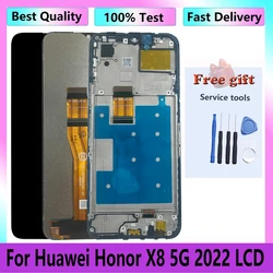 Original Display For Huawei Honor X8 5G(2022)Full With Frame VNE-N41 LCD Touch Screen RepairDigitizer Assembly Replacement Parts
