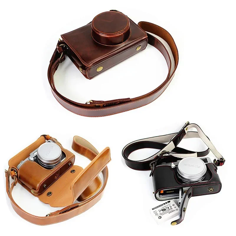 Luxe PU Lederen Camera Tas Voor Fujifilm Fuji X100 X100S X100T X100V X100F XA5 XA7 XA20 XT100 XT200 XT10 XT1 XF10 XS10