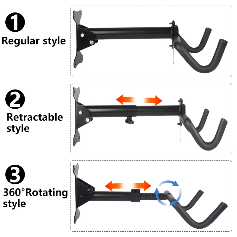 جدار شعاع الطريق شنقا الرف دراجة أطفال سكوتر شماعات اختياري طوي هوك قابل للتعديل جبل ث / حافة عبودية الحزام #6