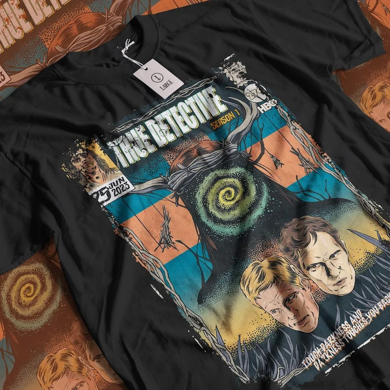 

Aesthetic True Detective Vintage Halloween Horror Movie Streetwear Unisex Graphic Unisex Short Sleeve T-Shirt