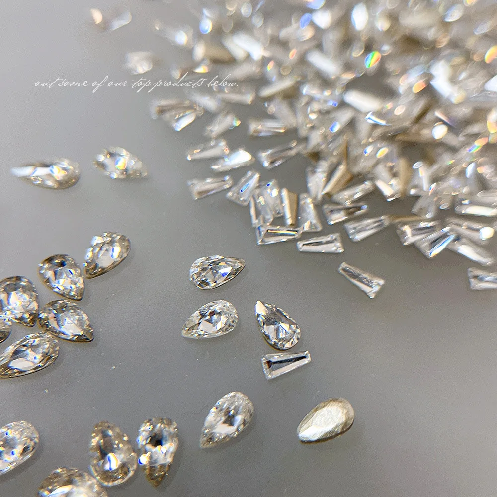 진주 라인 석 물방울 사다리꼴 지르콘 크리스탈 스틸 볼 로맨틱 네일 아트 장식 DIY 매니큐어 도구 액세서리