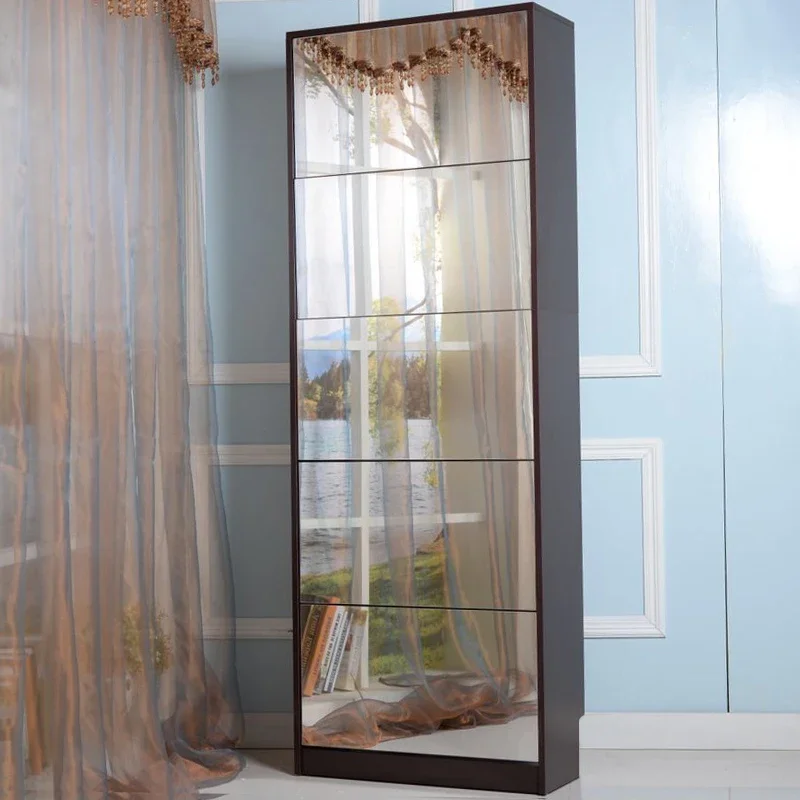 Entry door, shoe cabinet, beauty salon, ultra-thin full-body mirror, good-looking and dustproof indoors at home.