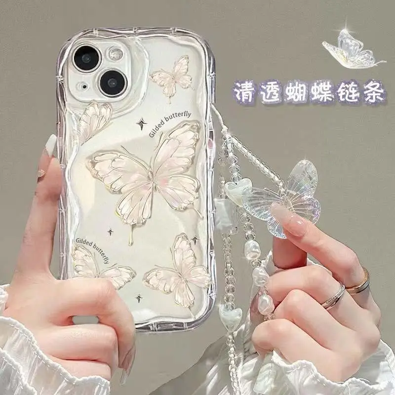 ł Korean Butterfly Soft Case dla Xiaomi Redmi Note 13 Pro 5G 12 4G 8 11 10 9 12 Pro Plus 12S 13C 12C 10C 9C 9A A1 A2 A3