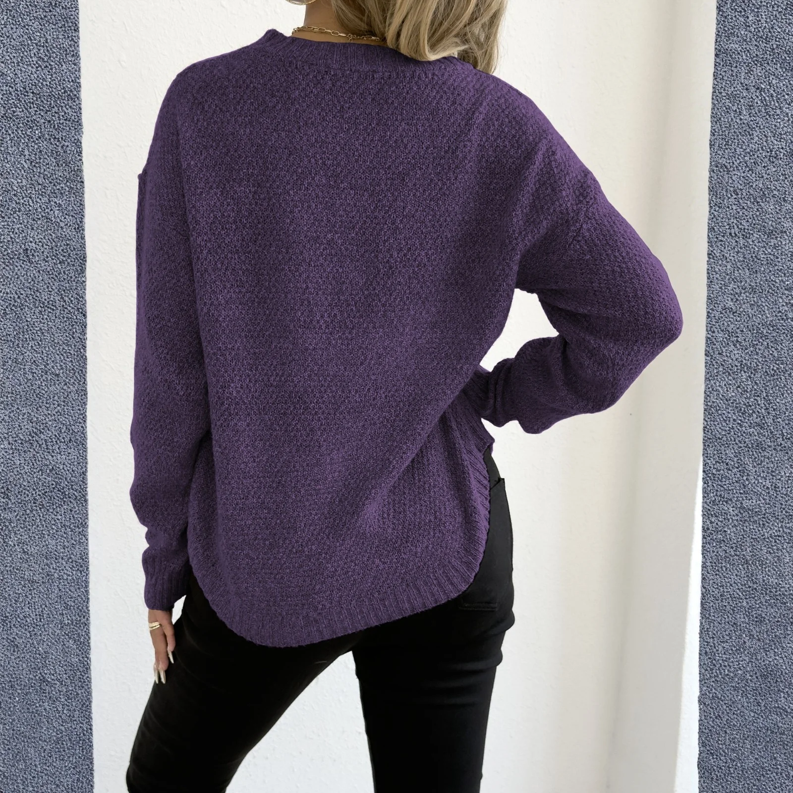 Dames T-shirt Vintage Bloemenprint Ronde Hals Losse Lange Mouw Halflange Duim Lek Top Ropa De Mujer Winterkleding Vrouw