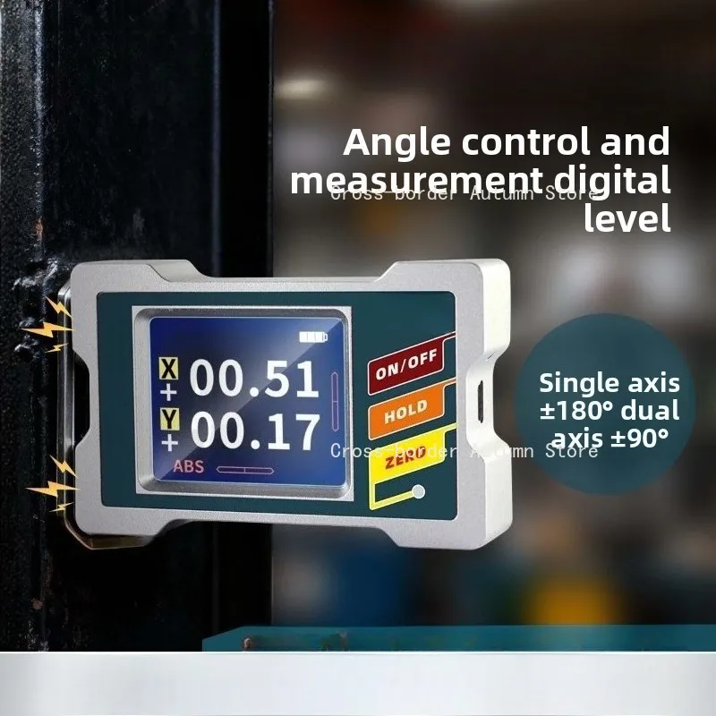 Dual Axis Digital Inclinometer Magnetic Mount Electronic Level Angle Measuring Gauge Automatic Detection Tool