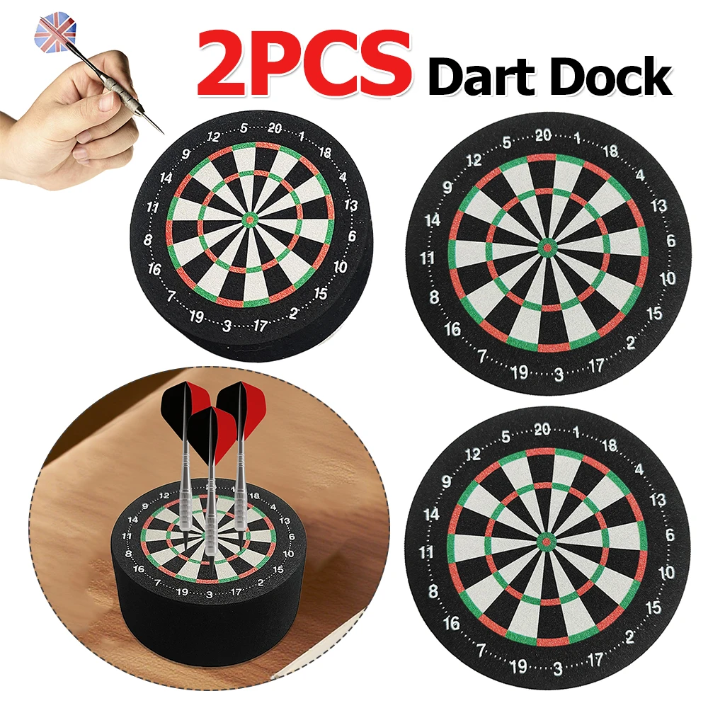 

2pcs Mini Dart Dock EVA Foam Dart Base Station Dartboard Design Dart Holder for Outdoor Home Family Party Games