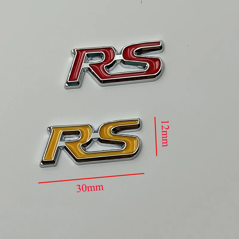 3d Metal RS Logo Badge Decal Car Steering Wheel Emblem For For Honda RS FIT Jazz Civic HRV Jade Front RS Emblem Car Acceessories image 4